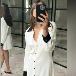 Zara Contrast Trim Mini Dress - Never Worn